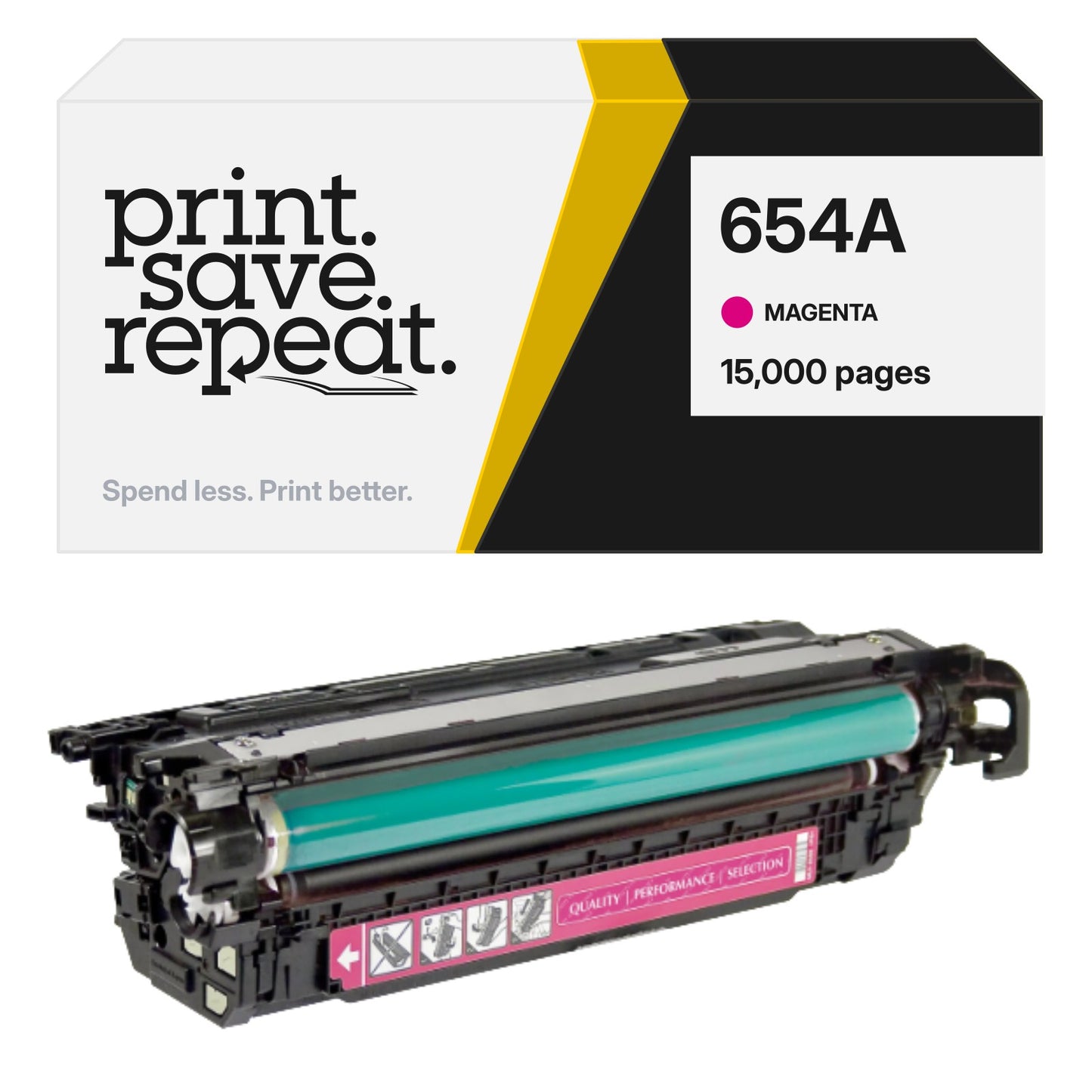 HP 654A (CF333A) Magenta Premium Compatible Toner Cartridge [15,000 Pages]