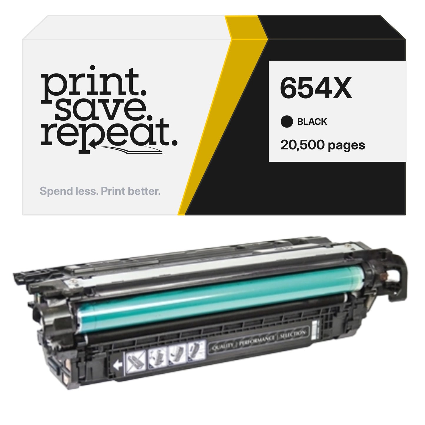 HP 654X (CF330X) Black Premium Compatible Toner Cartridge [20,500 Pages]