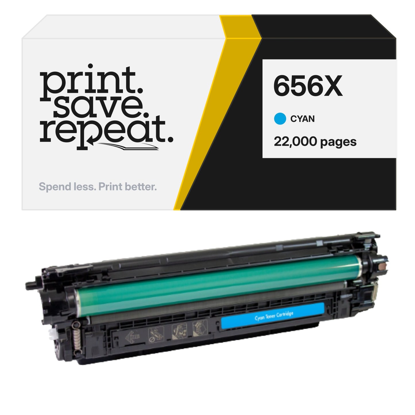 HP 656X (CF461X) Cyan Compatible Toner Cartridge [22,000 Pages]