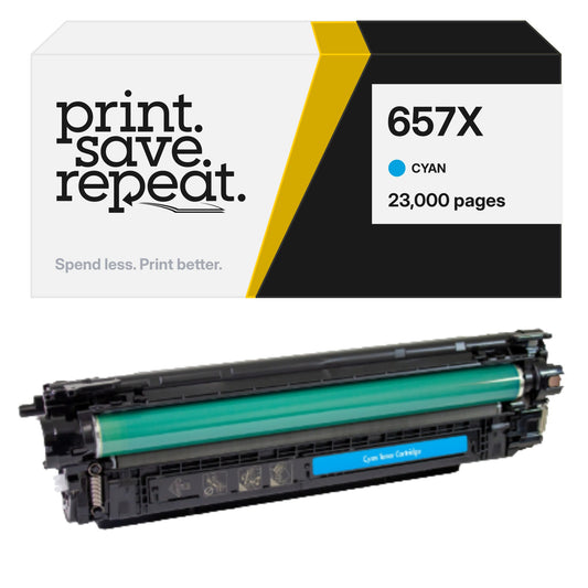 HP 657X (CF471X) Cyan Premium Compatible Toner Cartridge [23,000 Pages]