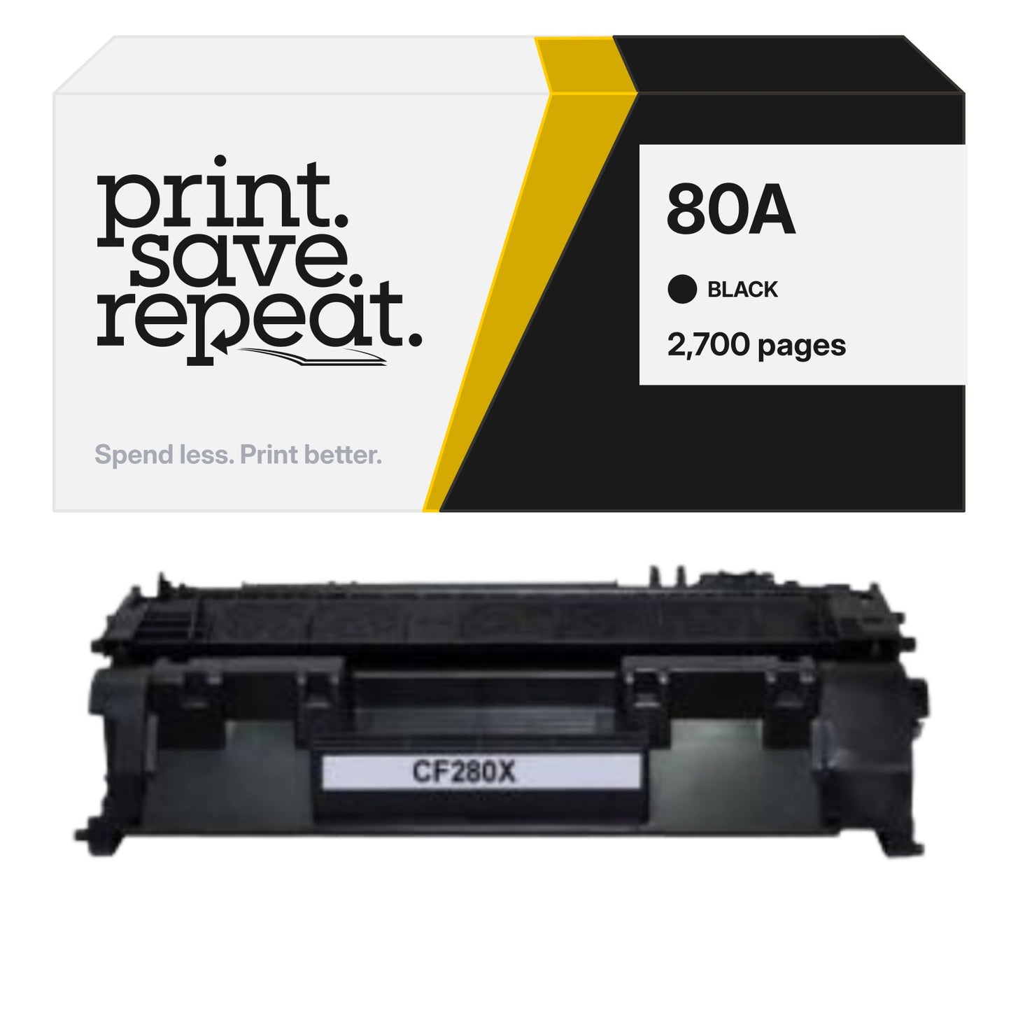 HP 80A (CF280A) Premium Compatible Toner Cartridge [2,700 Pages]