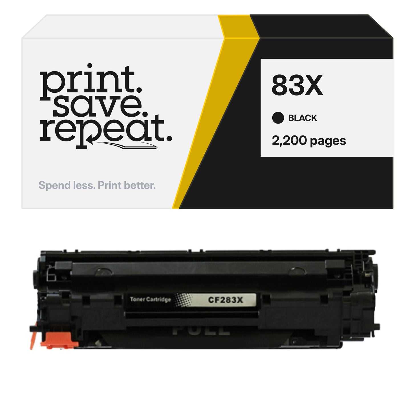 HP 83X (CF283X) Premium Compatible Toner Cartridge [2,200 Pages]