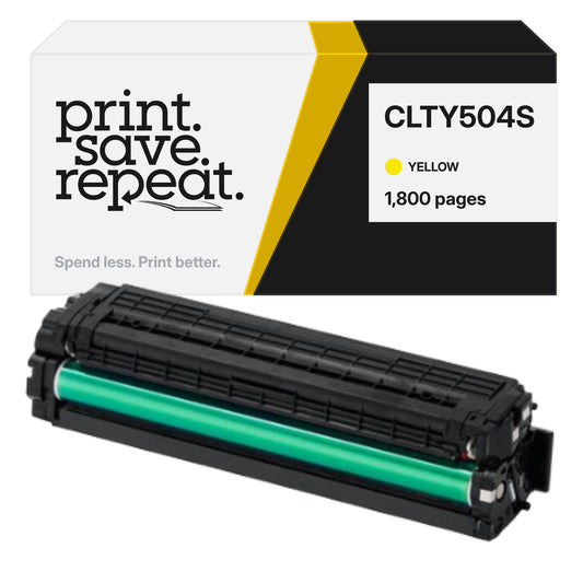 Samsung CLTY504S Yellow Premium Compatible Toner Cartridge [1,800 Pages]
