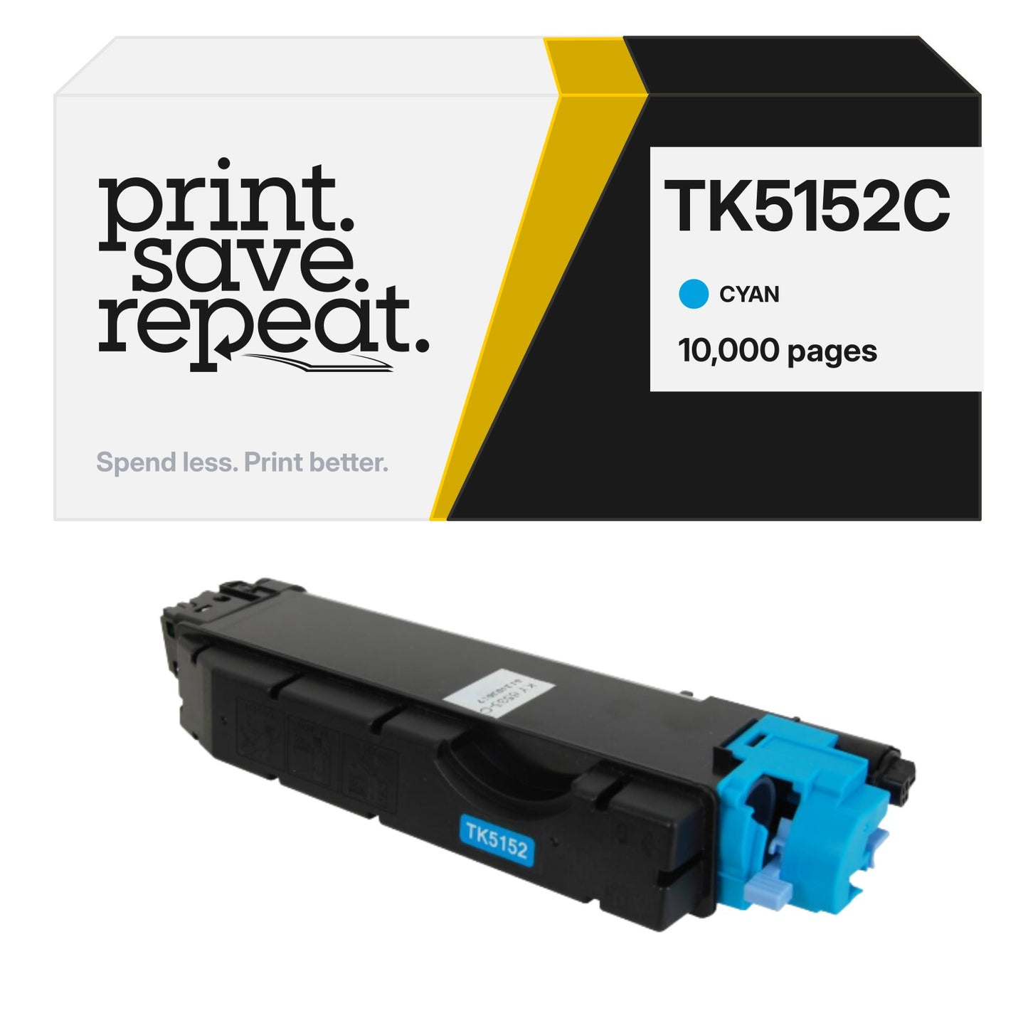 Kyocera TK5152C Cyan Premium Compatible Toner Cartridge [10,000 Pages]