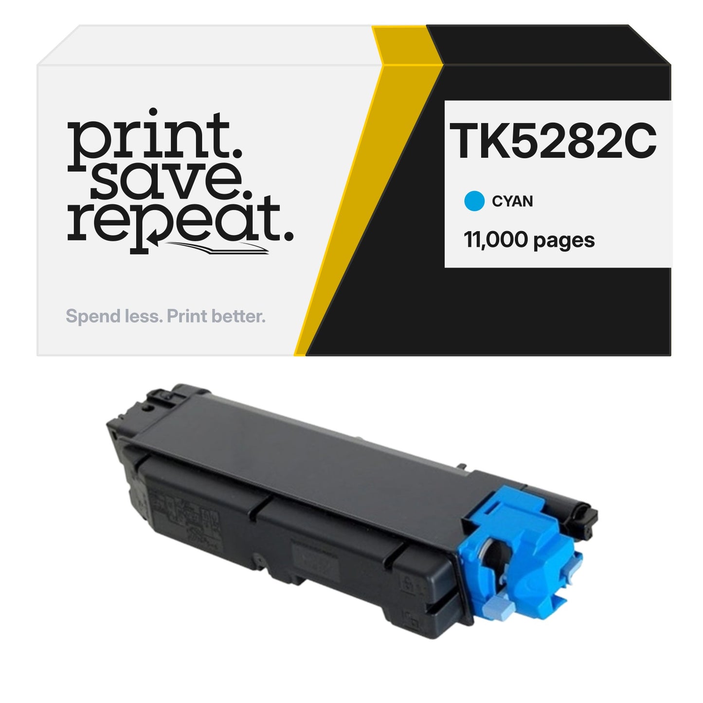 Kyocera TK5282C Cyan Premium Compatible Toner Cartridge [11,000 Pages]