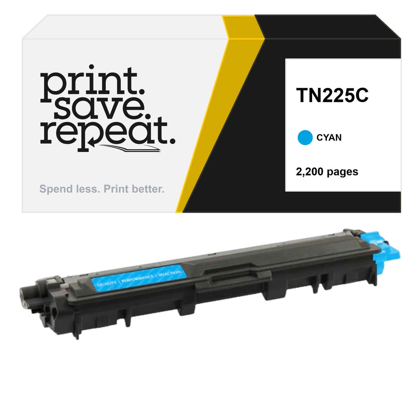 Brother TN225C High Yield Toner Cartridge - Premium Compatible - [2,200 Pages]
