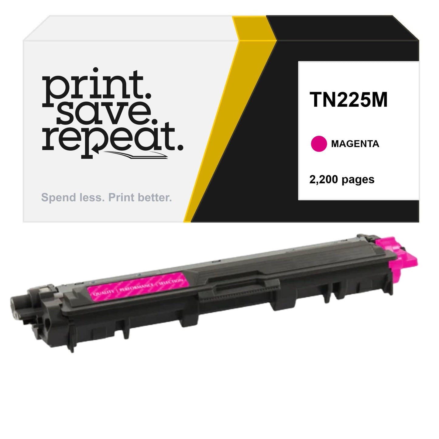 Brother TN225M High Yield Toner Cartridge - Premium Compatible - [2,200 Pages]