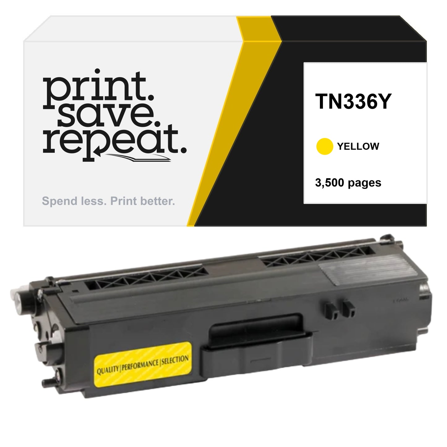 Brother TN336Y High Yield Toner Cartridge - Premium Compatible - [3,500 Pages]