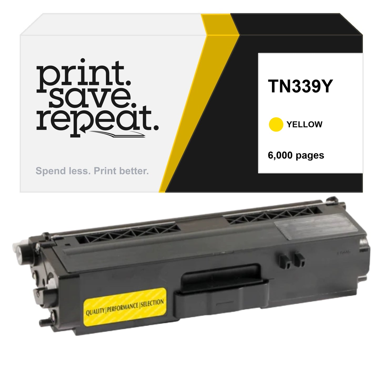 Brother TN-339Y Super High Yield Toner Cartridge - Premium Compatible - [6,000 Pages]