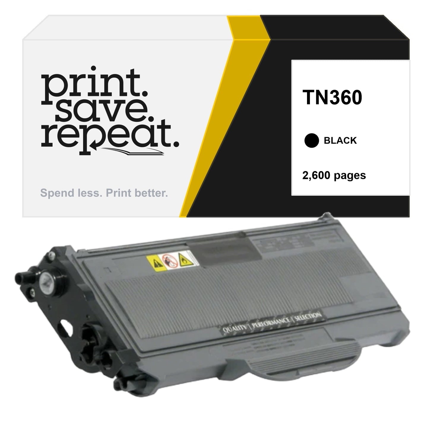 Brother TN360 High Yield Toner Cartridge - Premium Compatible - [2,600 Pages]