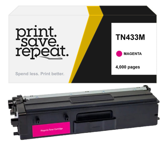 Brother TN433M High Yield Toner Cartridge - Premium Compatible - [4,000 Pages]