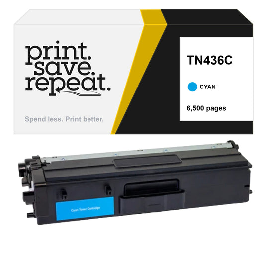 Brother TN436C Super High Yield Toner Cartridge - Premium Compatible - [6,500 Pages]
