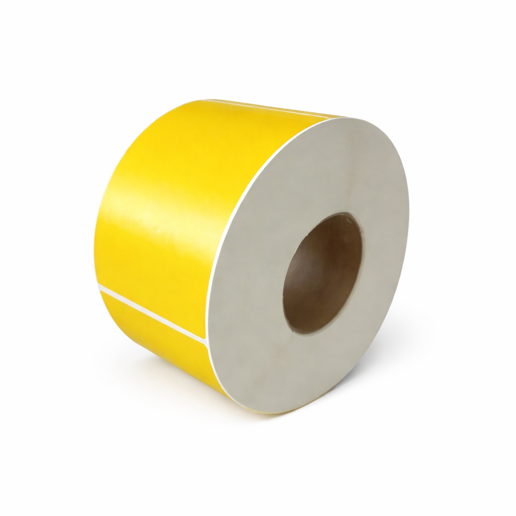4" x 6" Yellow Direct Thermal Labels on 3" Core – 4 Rolls of 1,000 Labels