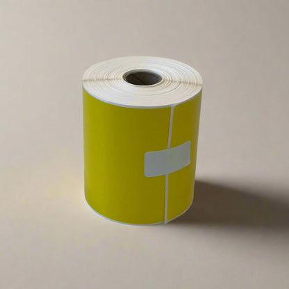 4" x 6" Thermal Transfer Yellow Floodcoat | 250 roll | 12 Pack