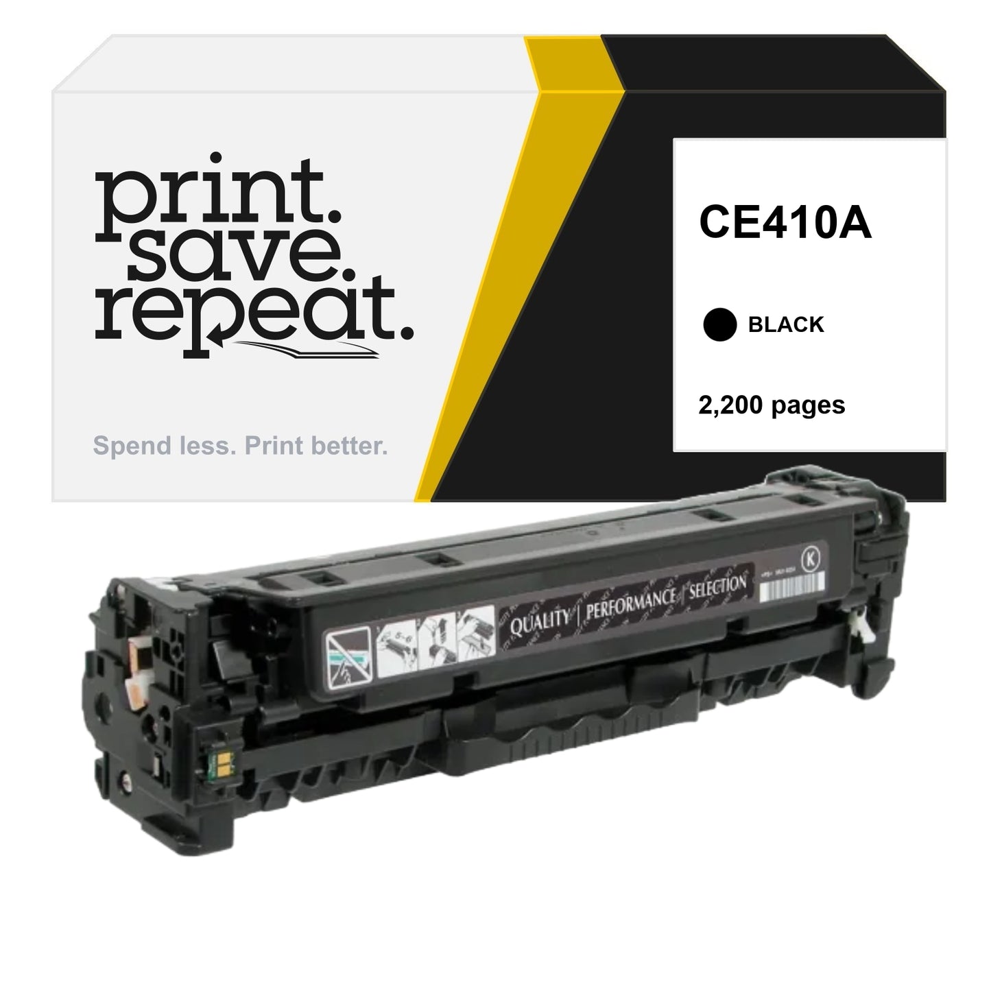 HP 305A Black Premium Compatible Toner Cartridge [2,200 Pages]