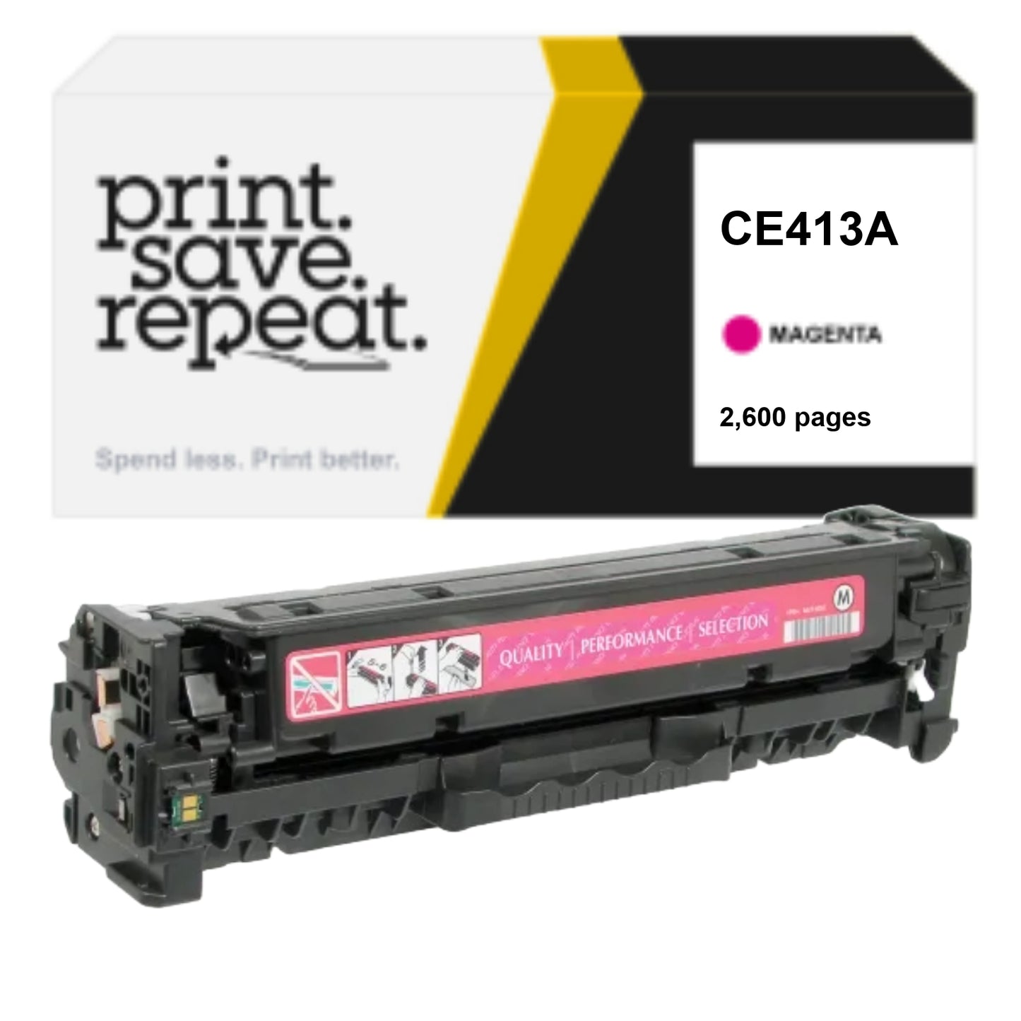 HP 305A Magenta Premium Compatible Toner Cartridge [2,600 Pages]