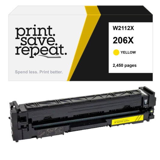 HP 206X Yellow Premium Compatible Toner Cartridge [2,450 Pages]