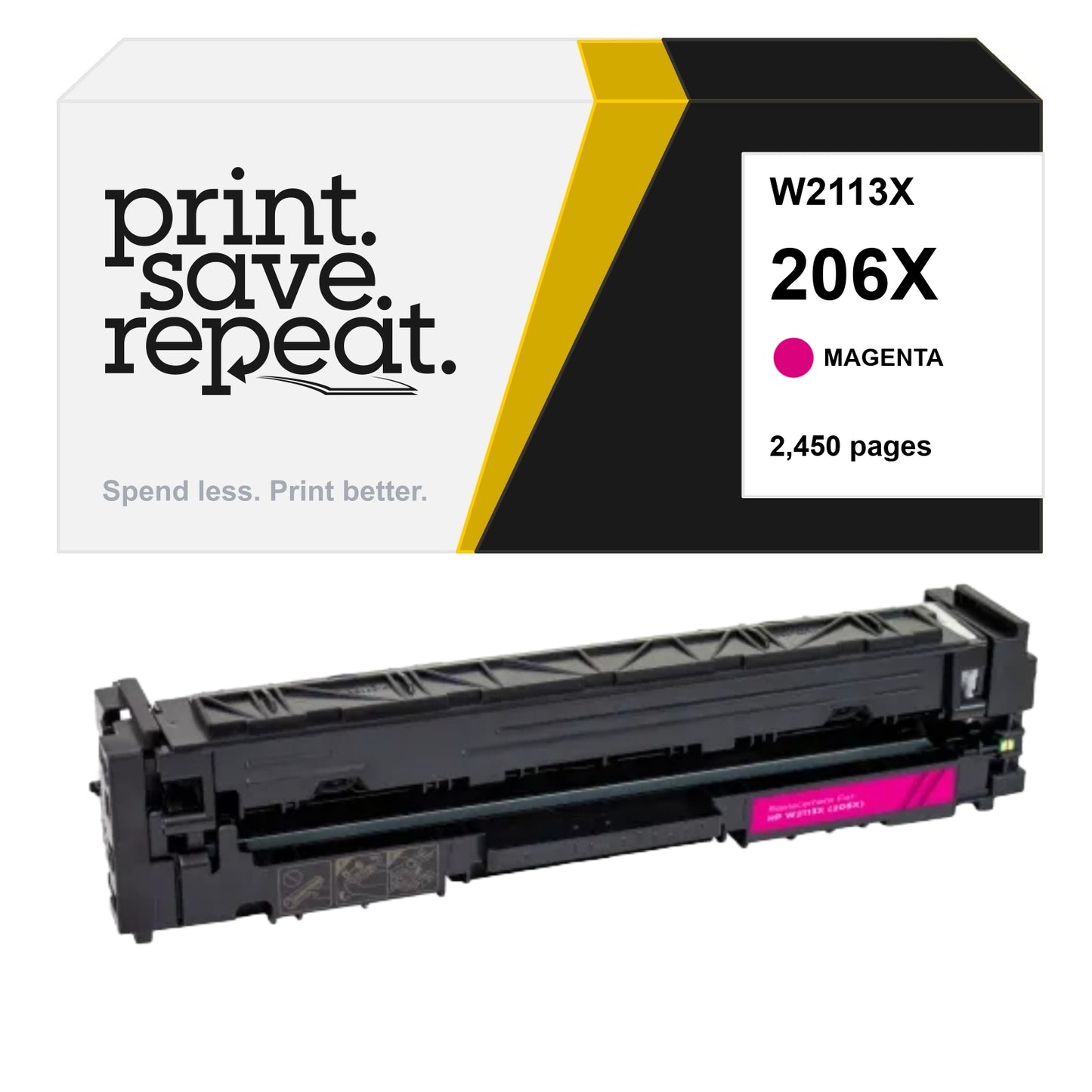 HP 206X Magenta Compatible Toner Cartridge [2,450 Pages]