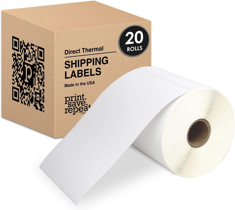 4" x 6" Direct Thermal Labels | 1" Core | 250 Roll | 20 Pack