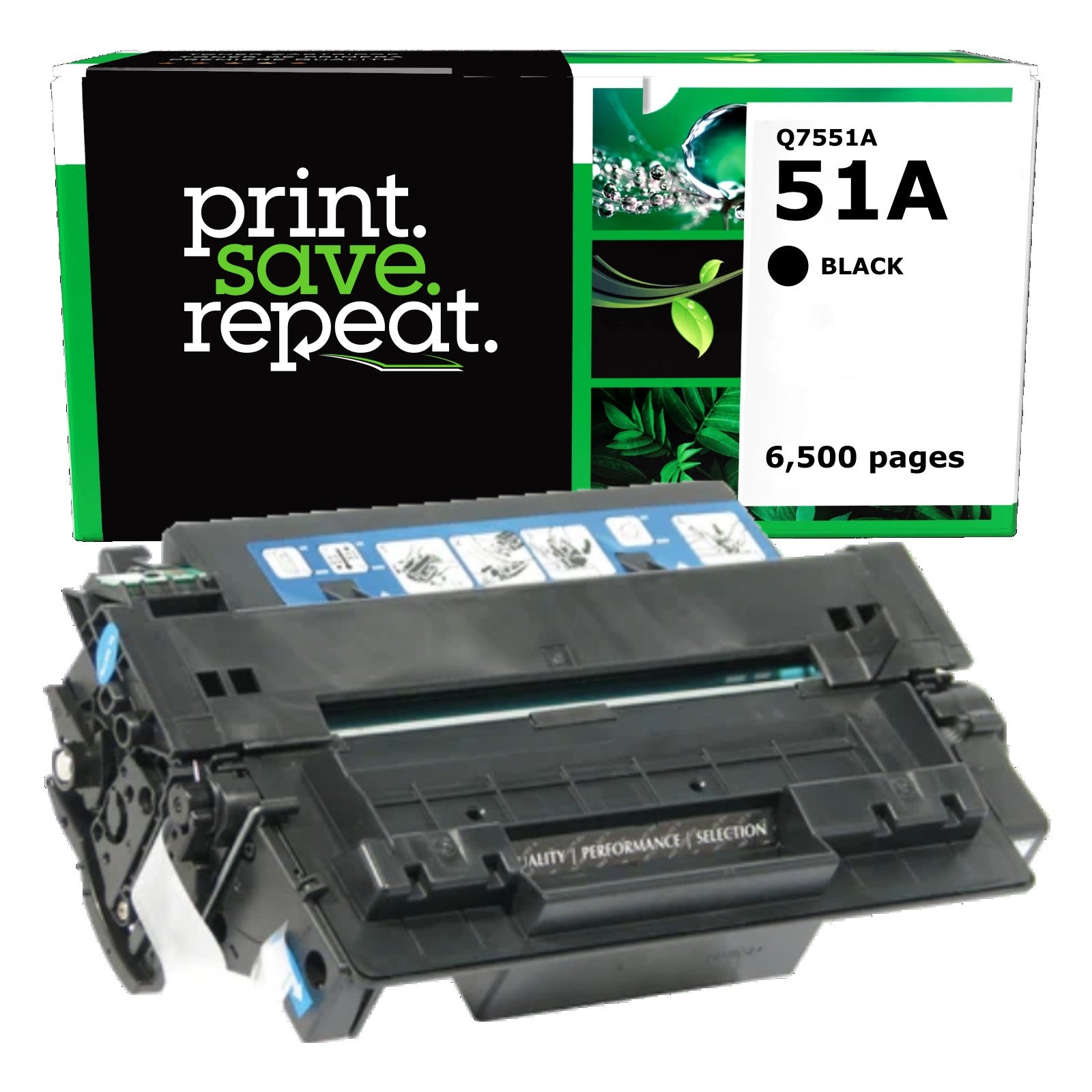 HP 51A (Q7551A) Remanufactured Toner Cartridge [6,500 pages]