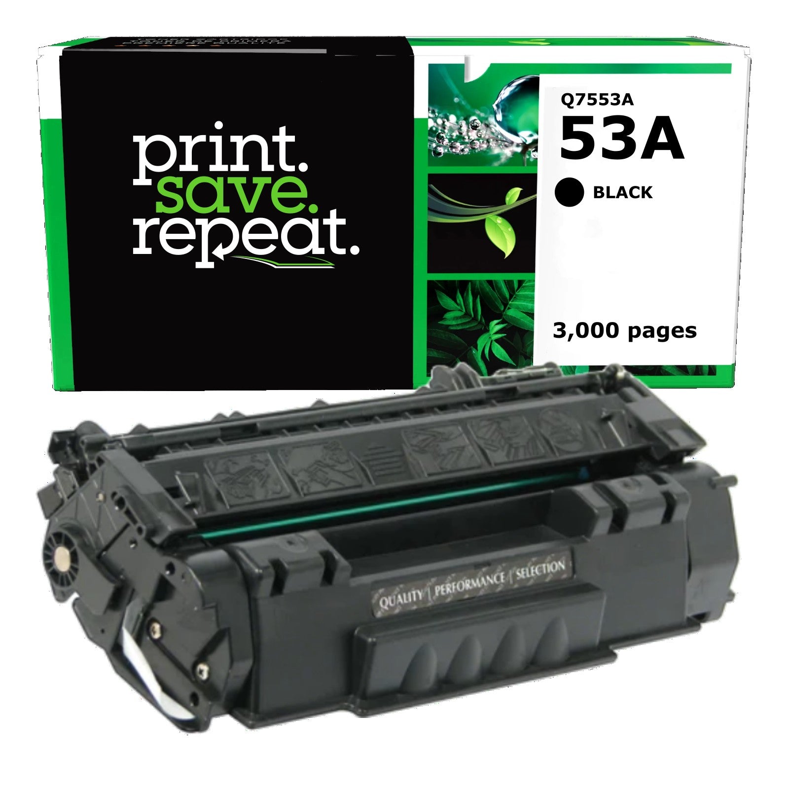 HP 53A (Q7553A) Remanufactured Toner Cartridge [3,000 pages]