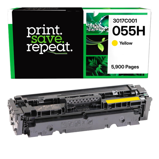 Canon 055H Yellow High Yield Remanufactured Toner Cartridge [5,900 Pages]