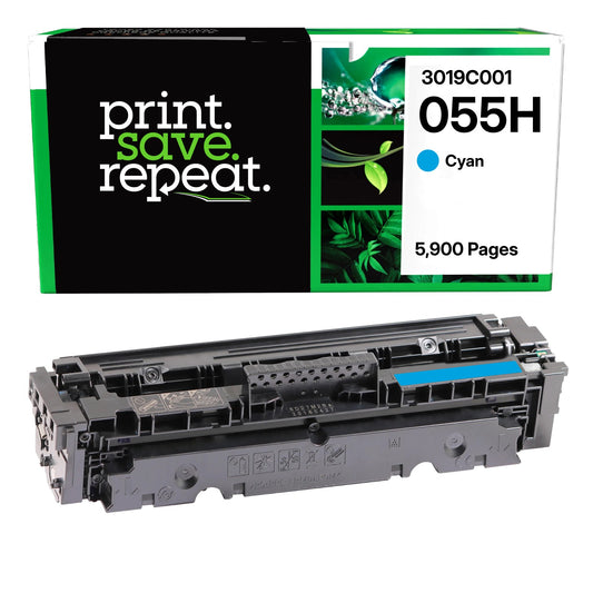 Canon 055H Cyan High Yield Remanufactured Toner Cartridge [5,900 Pages]