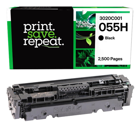 Canon 055H Black High Yield Remanufactured Toner Cartridge [7,600 Pages]
