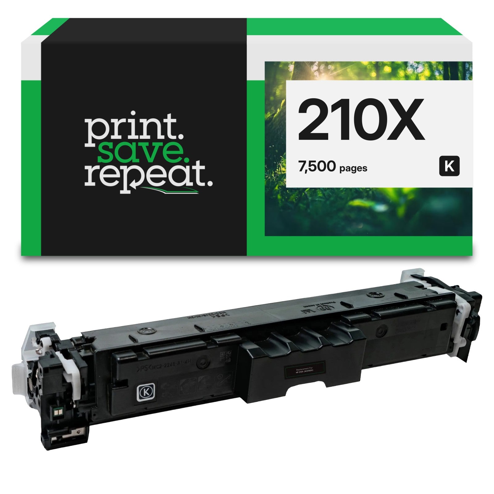 HP 210X Black (W2100X) High Yield Remanufactured Toner Cartridge [7,500 Pages]