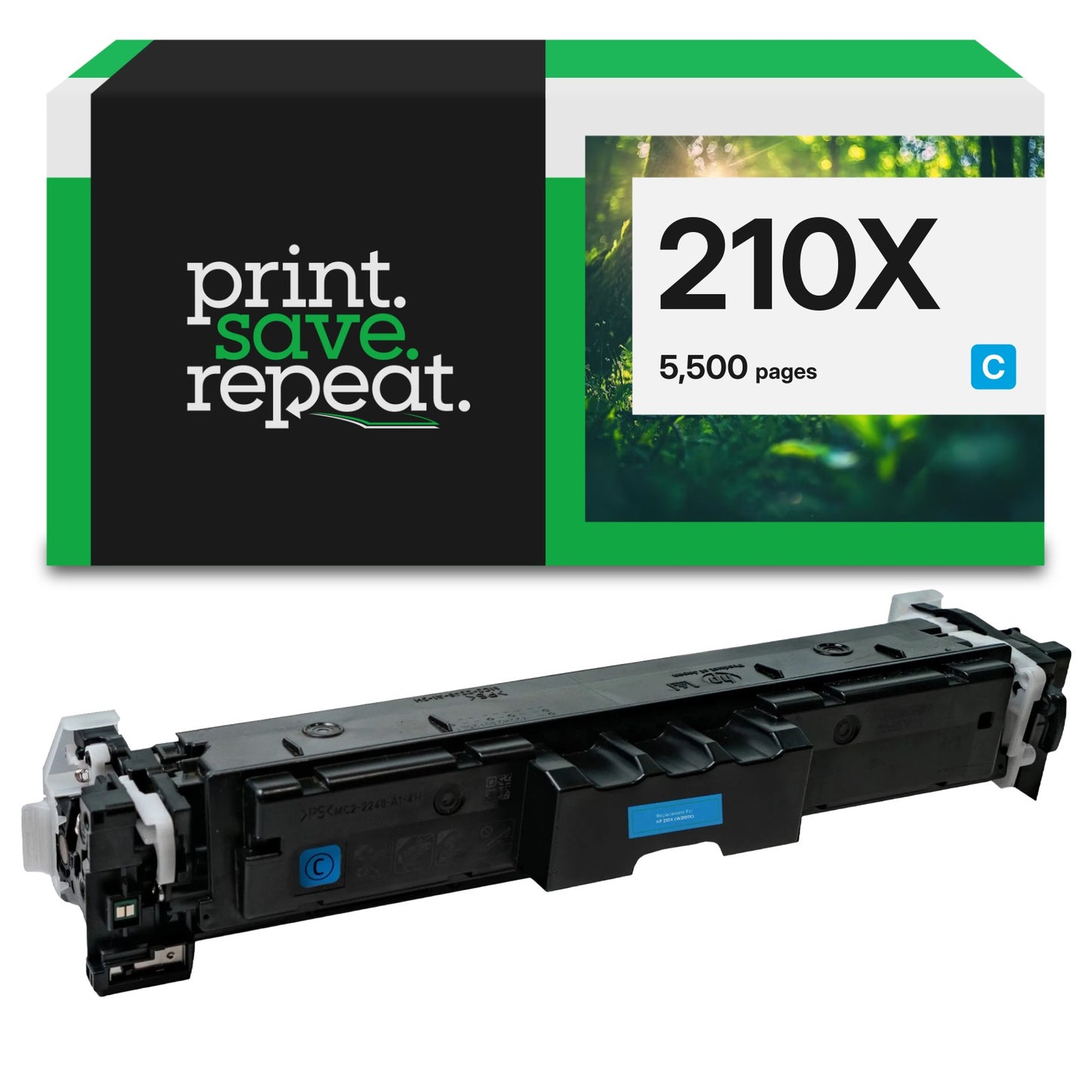 HP 210X Cyan (W2101X) High Yield Remanufactured Toner Cartridge [5,500 Pages]