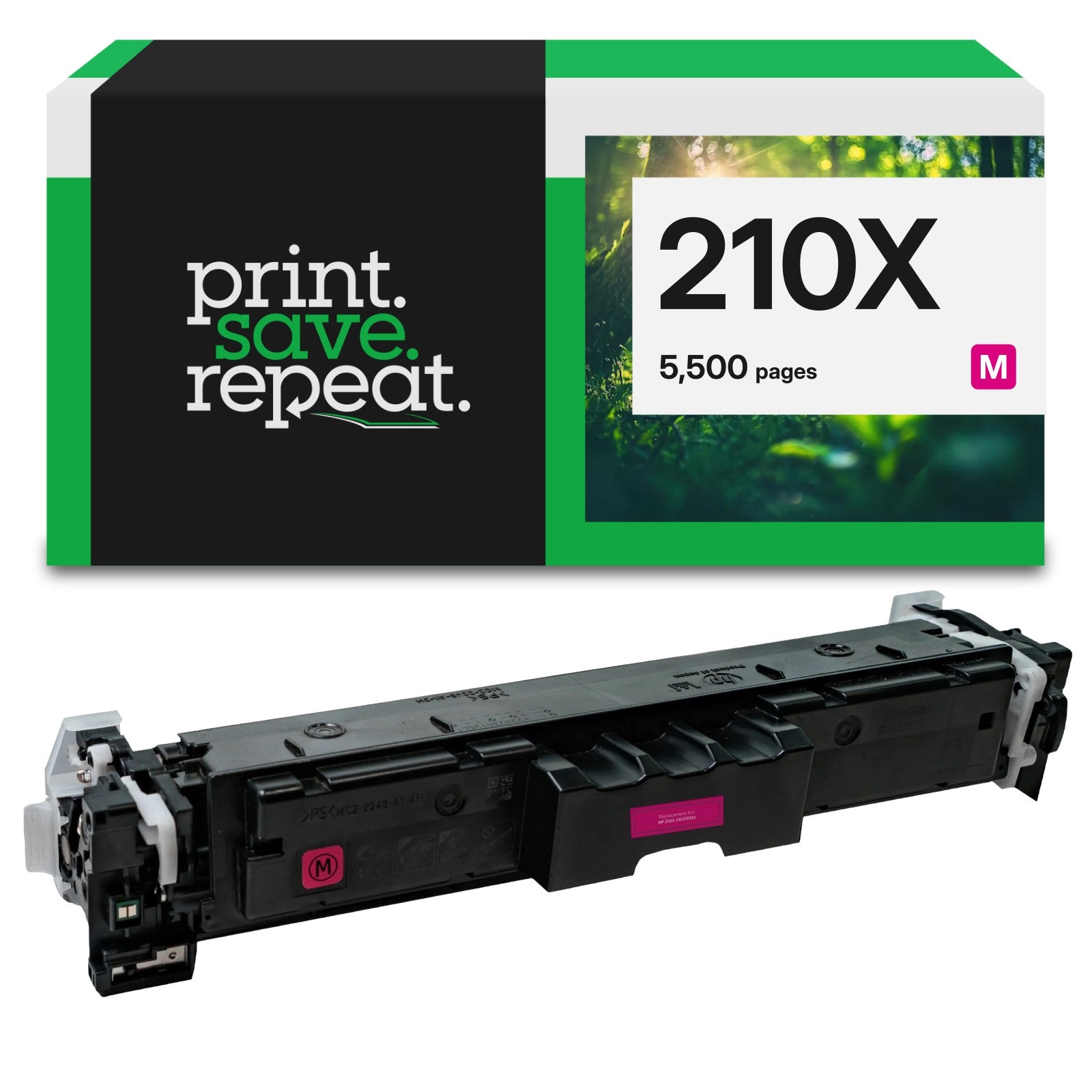 HP 210X Magenta (W2103X) High Yield Remanufactured Toner Cartridge [5,500 Pages]