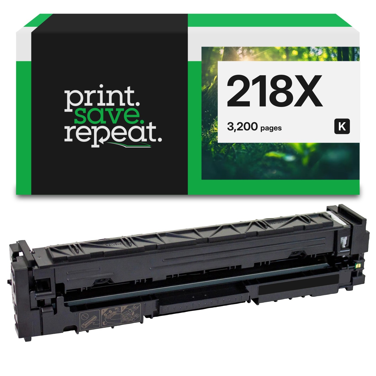 HP 218X Black (W2180X) High Yield Remanufactured Toner Cartridge [3,200 Pages]