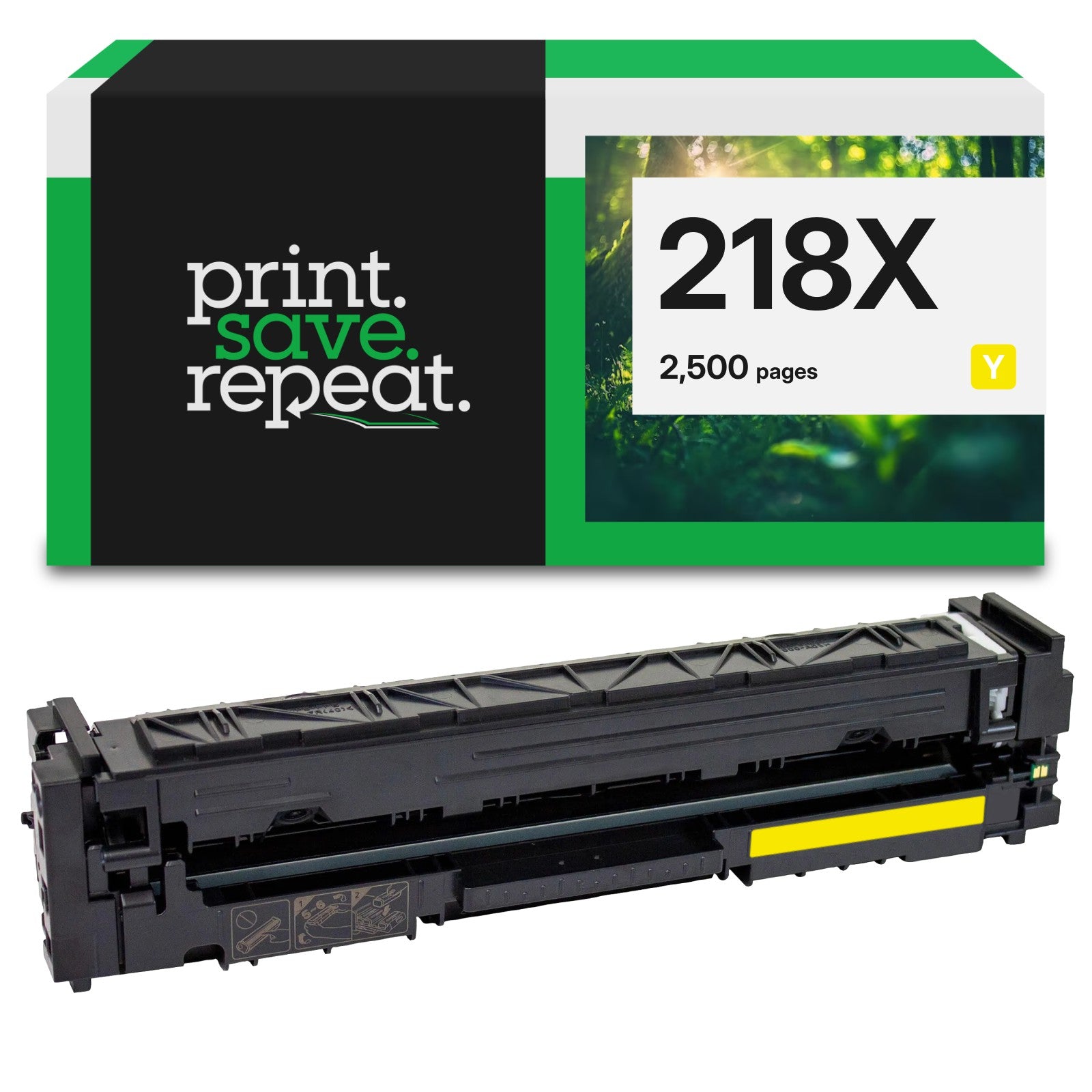 HP 218X Yellow (W2182X) High Yield Remanufactured Toner Cartridge [2,500 Pages]