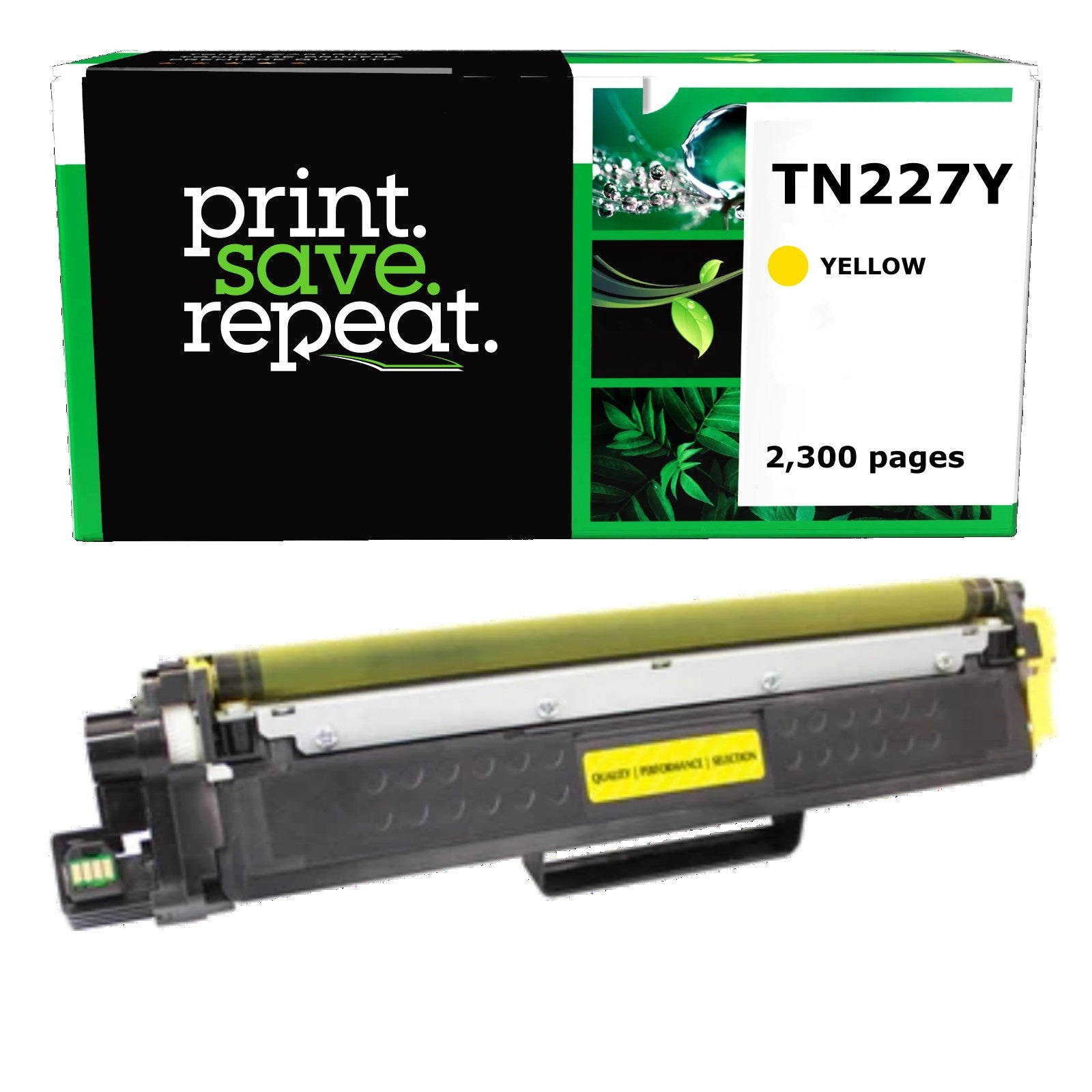 Brother TN-227Y Yellow High Yield Remanufactured Toner Cartridge [2,300 Pages]