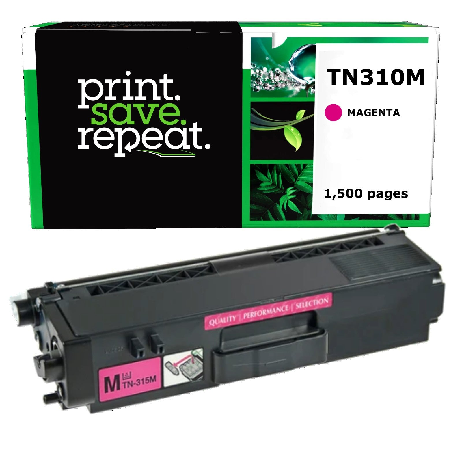 Brother TN-310M Magenta Remanufactured Toner Cartridge [1,500 Pages]
