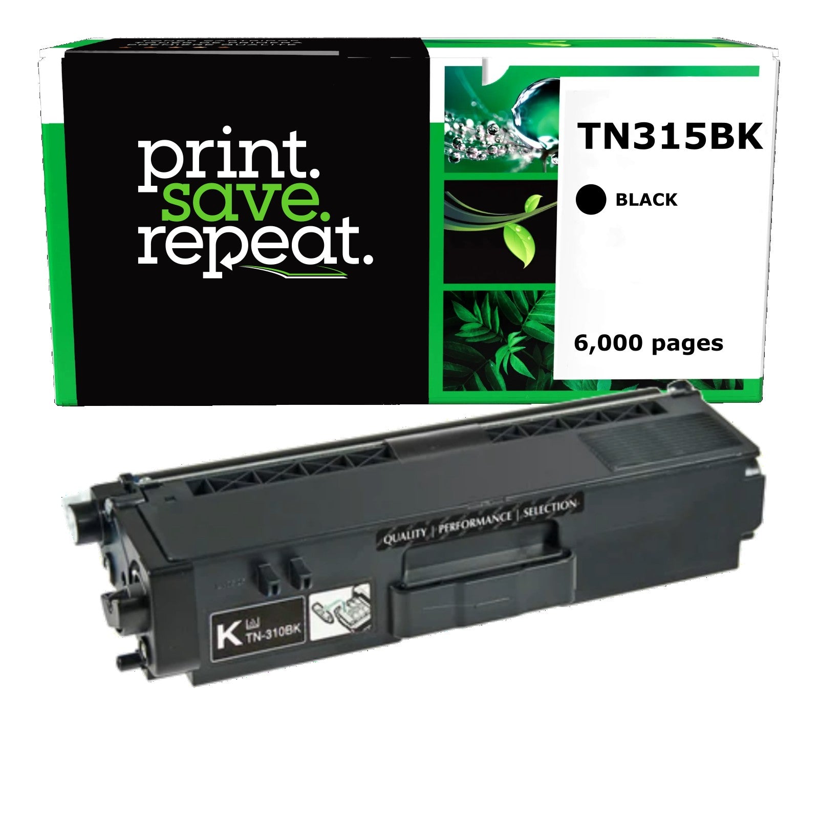 Brother TN-315BK Black High Yield Remanufactured Toner Cartridge [6,000 Pages]