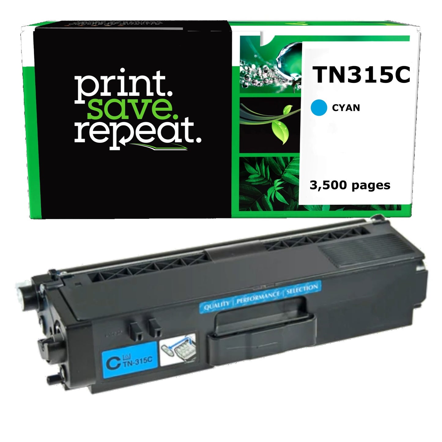 Brother TN-315C Cyan High Yield Remanufactured Toner Cartridge [3,500 Pages]