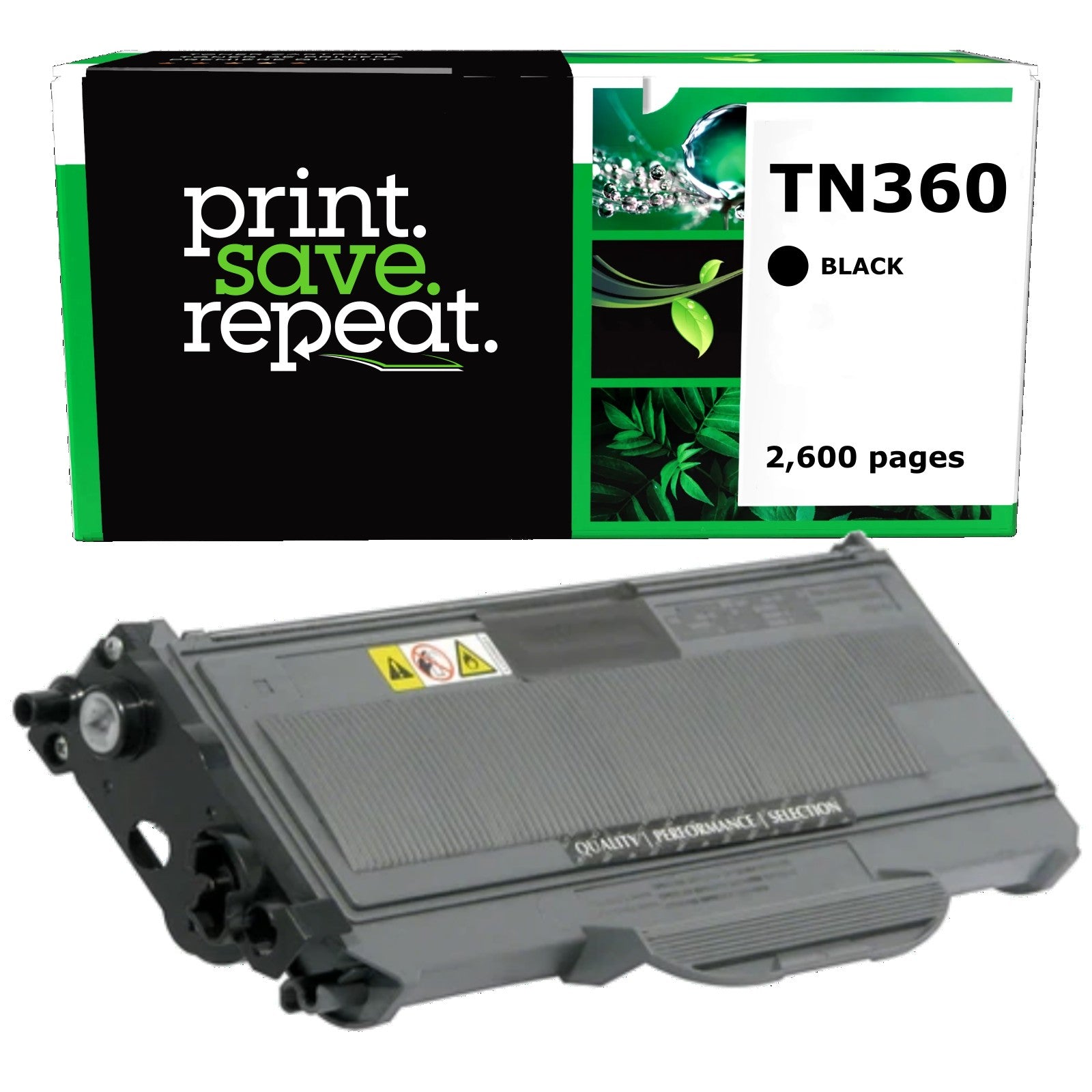 Brother TN-360 High Yield Remanufactured Toner Cartridge [2,600 Pages]