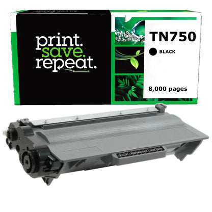Brother TN-750 High Yield Remanufactured Toner Cartridge [8,000 Pages]