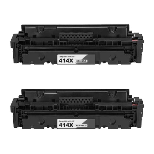 HP 414X Black Compatible Toner Cartridge - 2 Pack - [7,500 Pages]