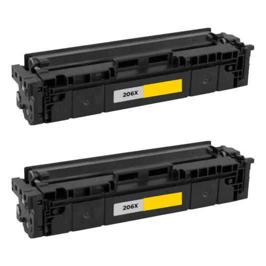HP 206X Yellow Premium Compatible Toner Cartridge - 2 Pack - [2,450 Pages]