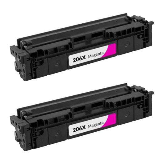 HP 206X Magenta Compatible Toner Cartridge - 2 Pack - [2,450 Pages]