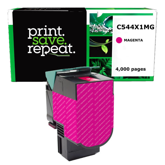 Lexmark C544X1MG, C544X2MG Magenta Extra High Yield Remanufactured Toner Cartridge [4,000 Pages]