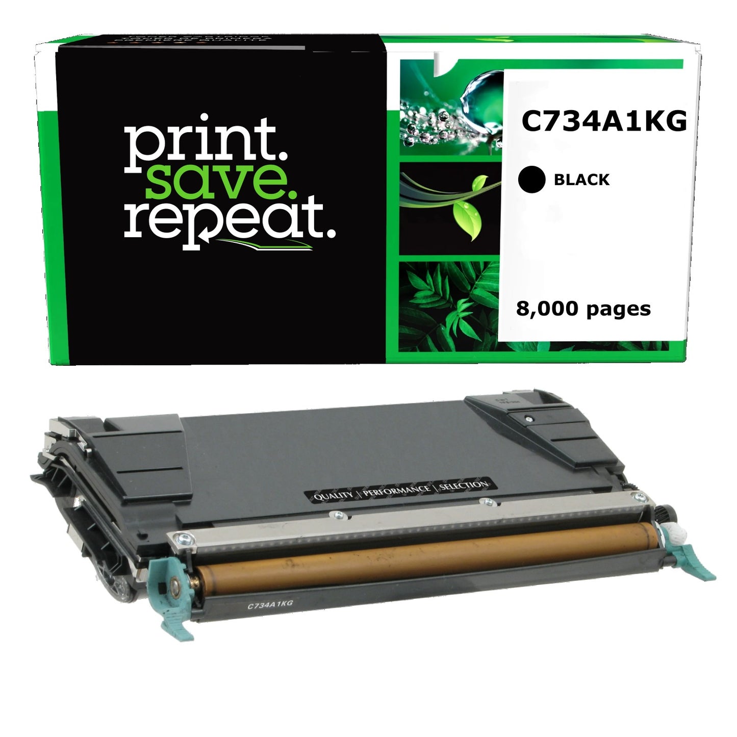 Lexmark C734A1KG, C734A2KG Black Remanufactured Toner Cartridge [8,000 Pages]