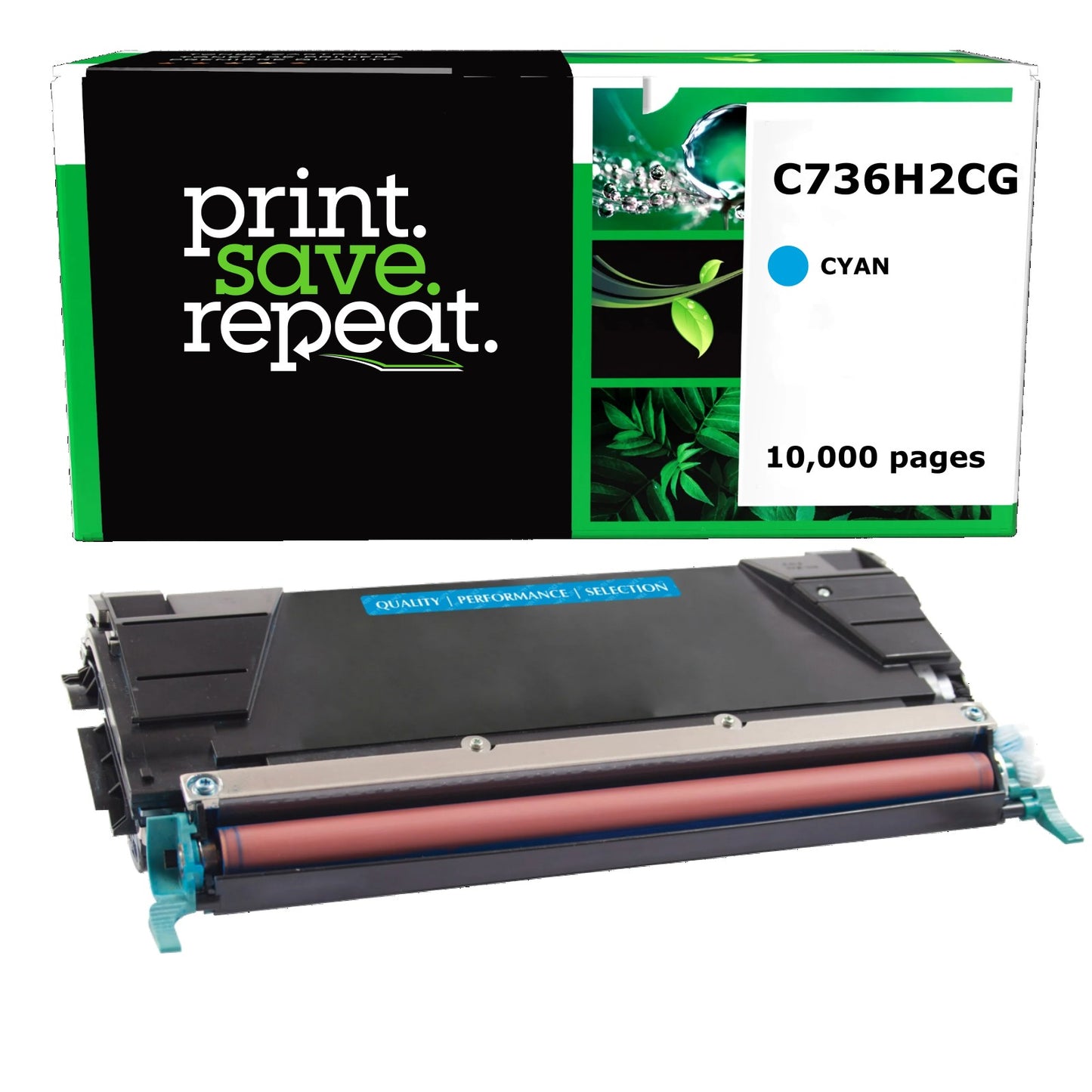 Lexmark C736H2CG Cyan High Yield Remanufactured Toner Cartridge [10,000 Pages]