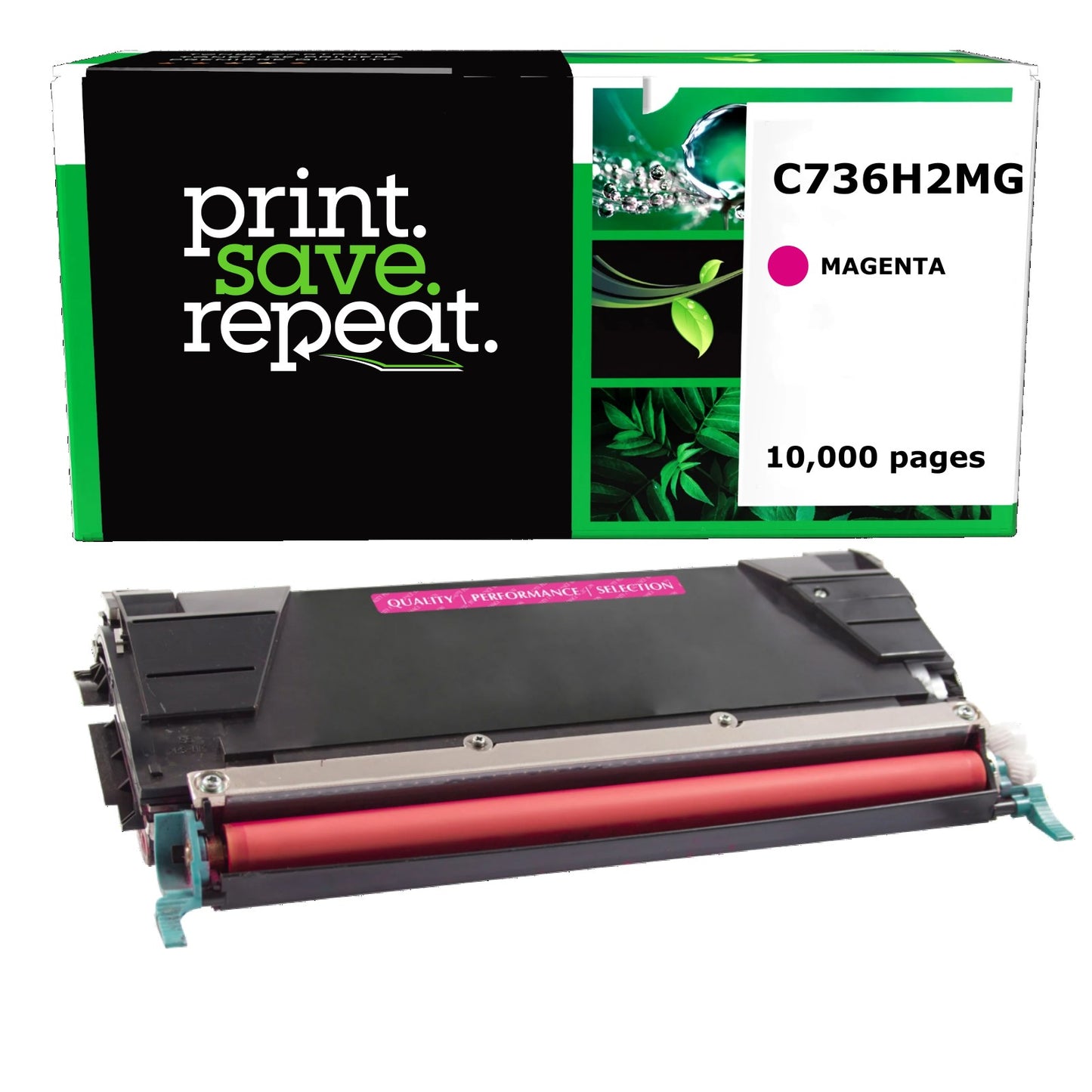 Lexmark C736H2MG Magenta High Yield Remanufactured Toner Cartridge [10,000 Pages]