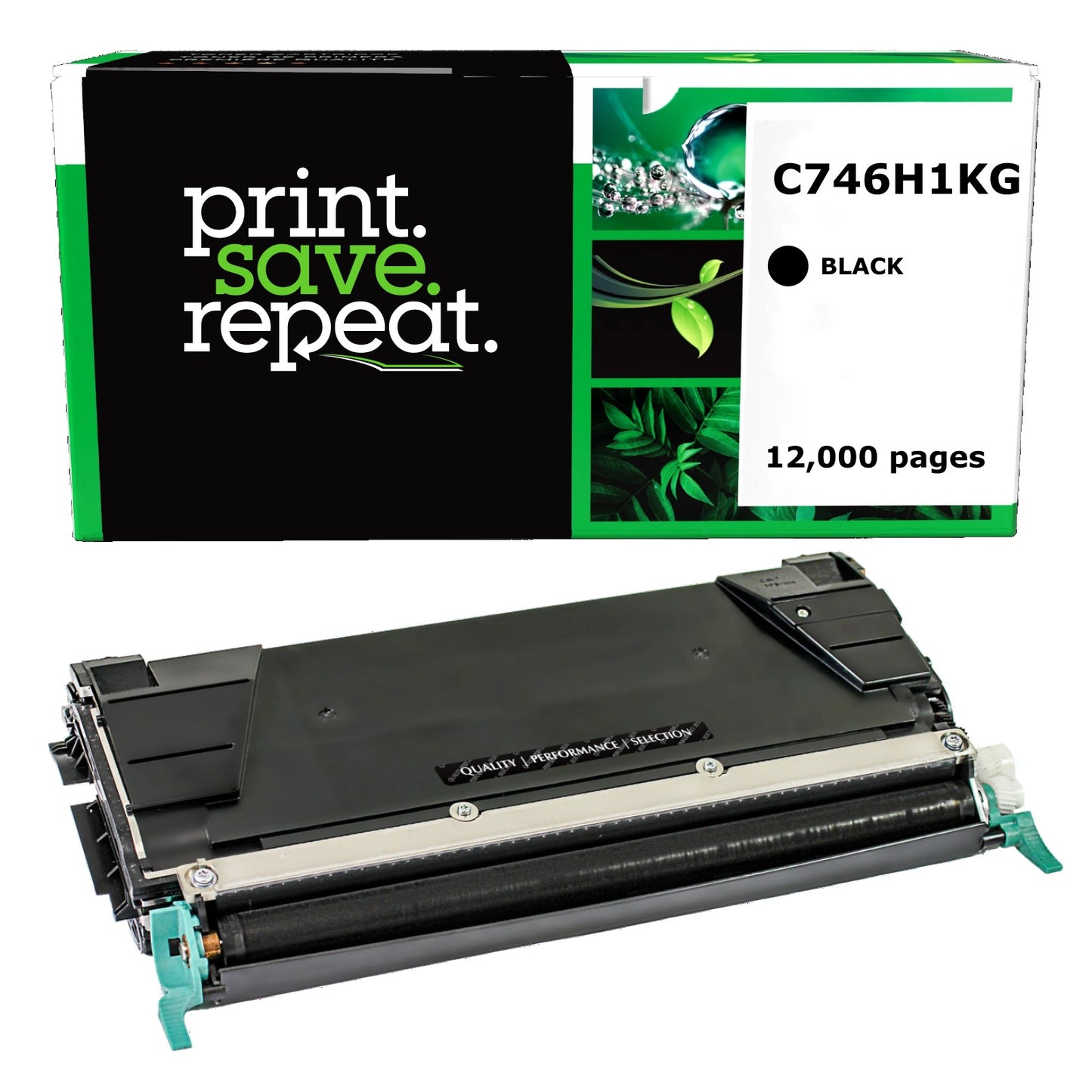 Lexmark C746H1KG, C746H2KG, X746H1KG, X746H2KG Black Remanufactured Toner Cartridge [12,000 Pages]