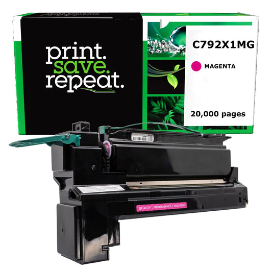 Lexmark C792X1MG, C792X2MG Magenta High Yield Remanufactured Toner Cartridge [20,000 Pages]