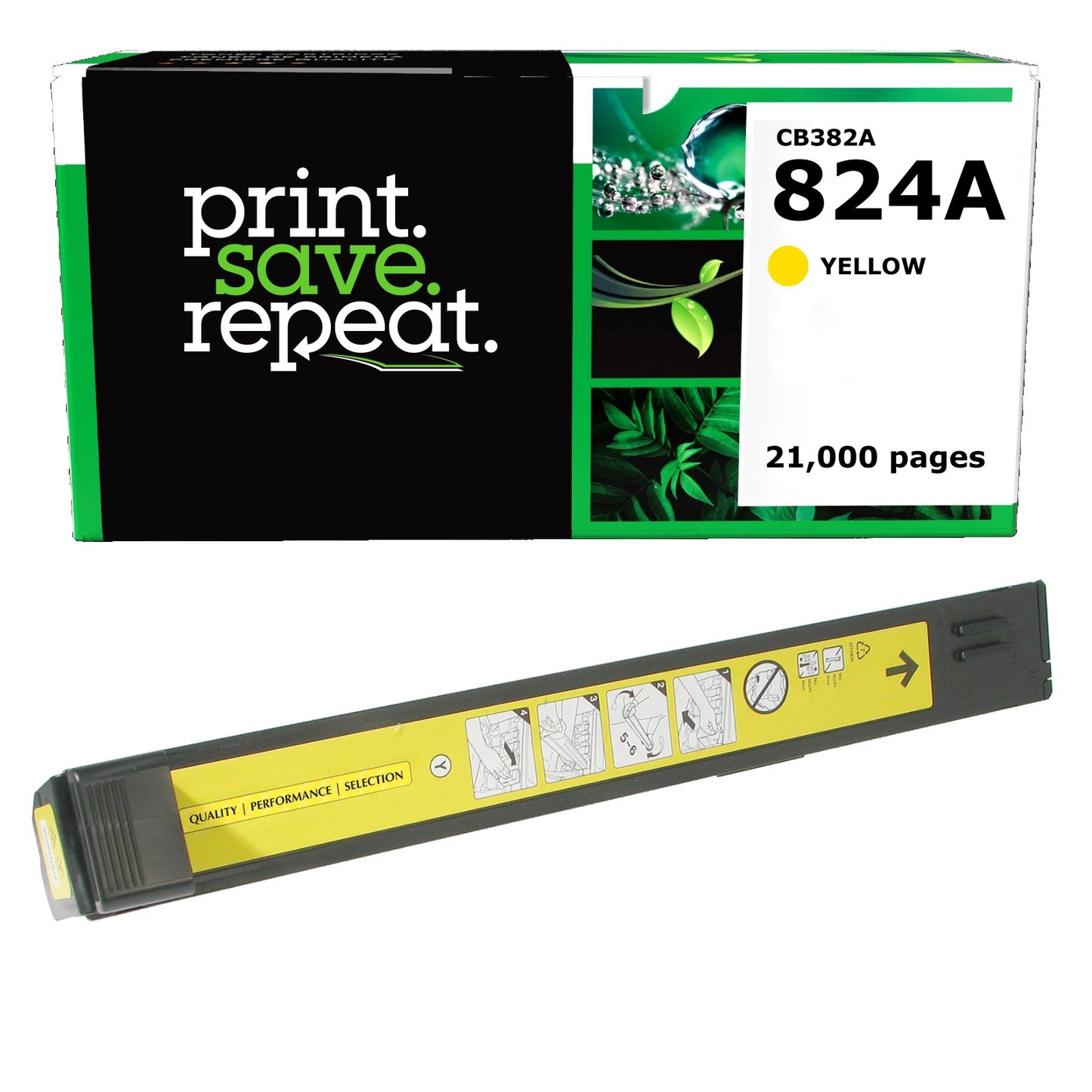 HP 824A Yellow Remanufactured Toner Cartridge [21,000 Pages]
