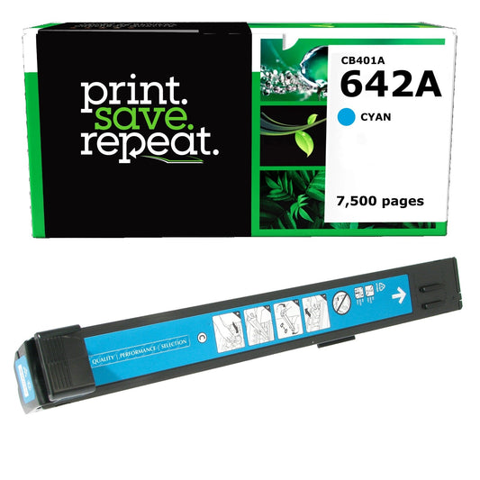 HP 642A Cyan Remanufactured Toner Cartridge [7,500 Pages]